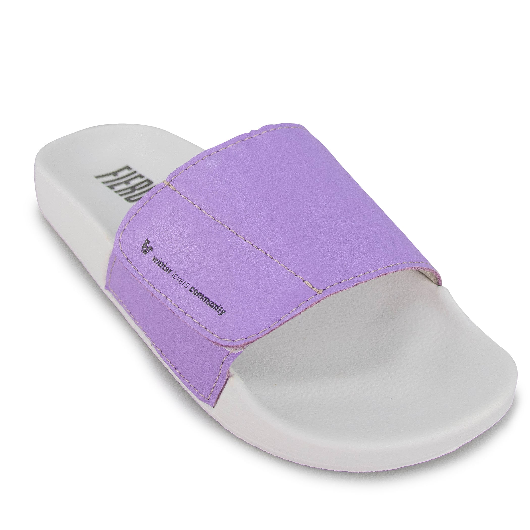 Chinelo Feminino Slide Adapt Leather Lavanda Ref.:22400I