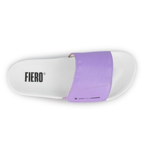 Chinelo Feminino Slide Adapt Leather Lavanda Ref.:22400I