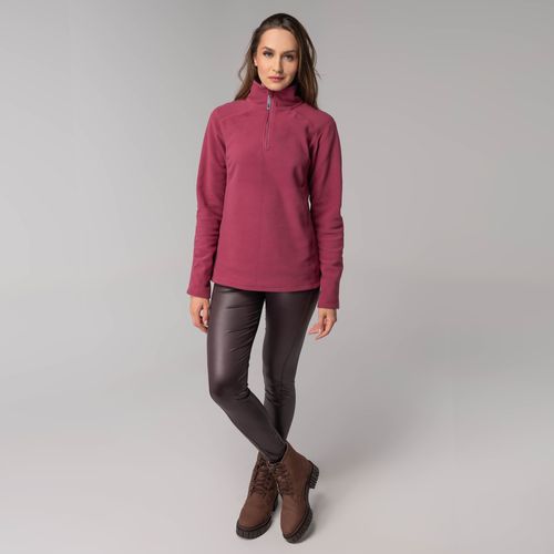 Fleece Térmico Feminino para neve e frio Meio Zíper Nuuk Original