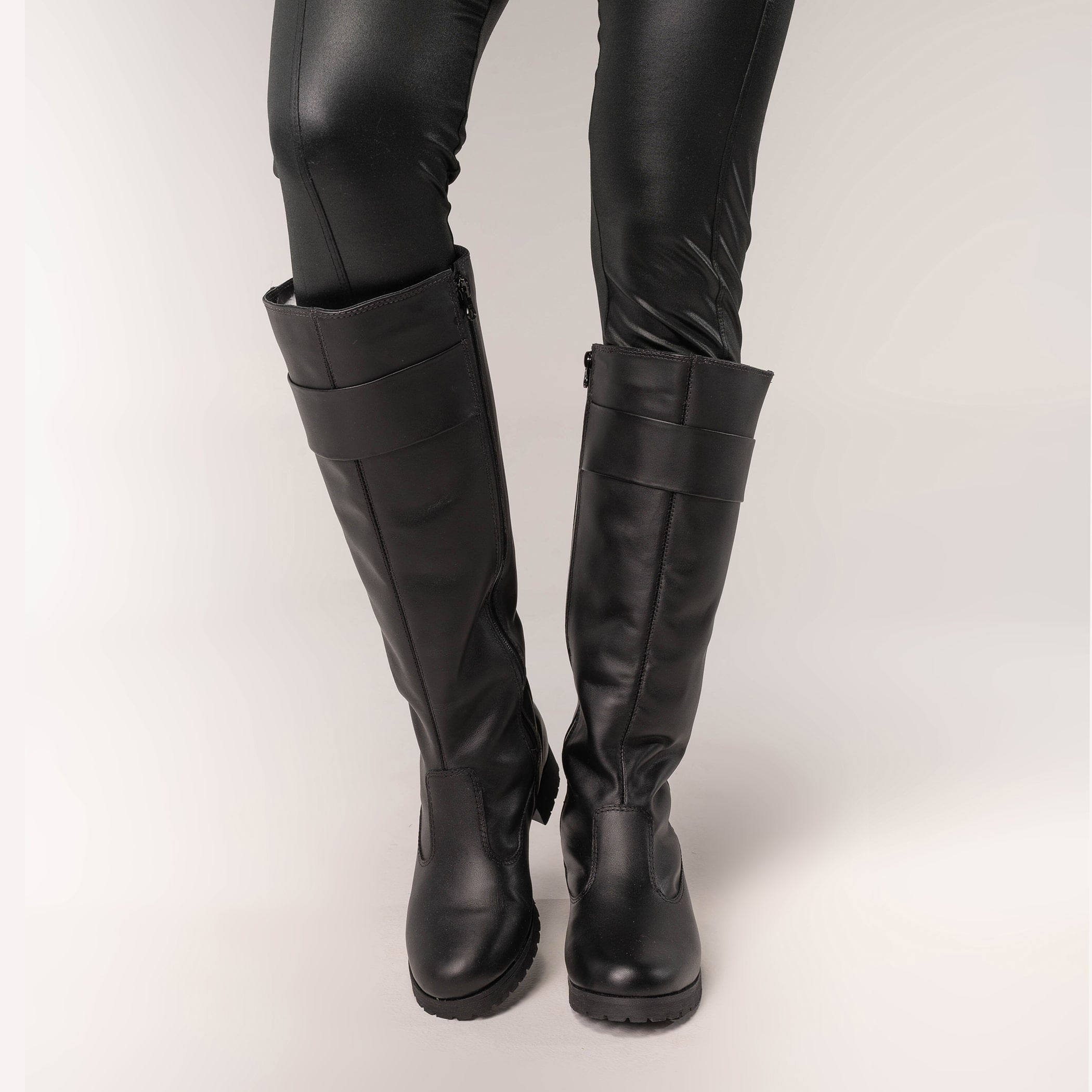 Bota Feminina Linha Neve Forrada Em Lã Sintética Rukka Tall Strip Ref.: 22109