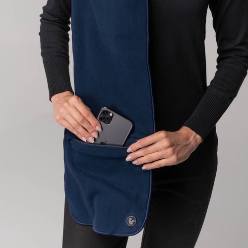 Cachecol Térmico Zíper Bag Sense Fleece Azul Marinho