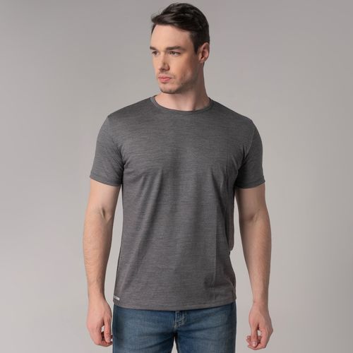 Camiseta masculina em lã merino manga curta