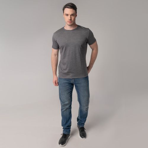 Camiseta masculina em lã merino manga curta