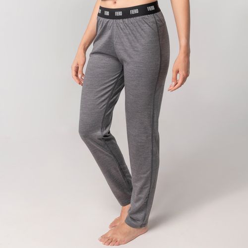 Calça feminina segunda pele em lã merino