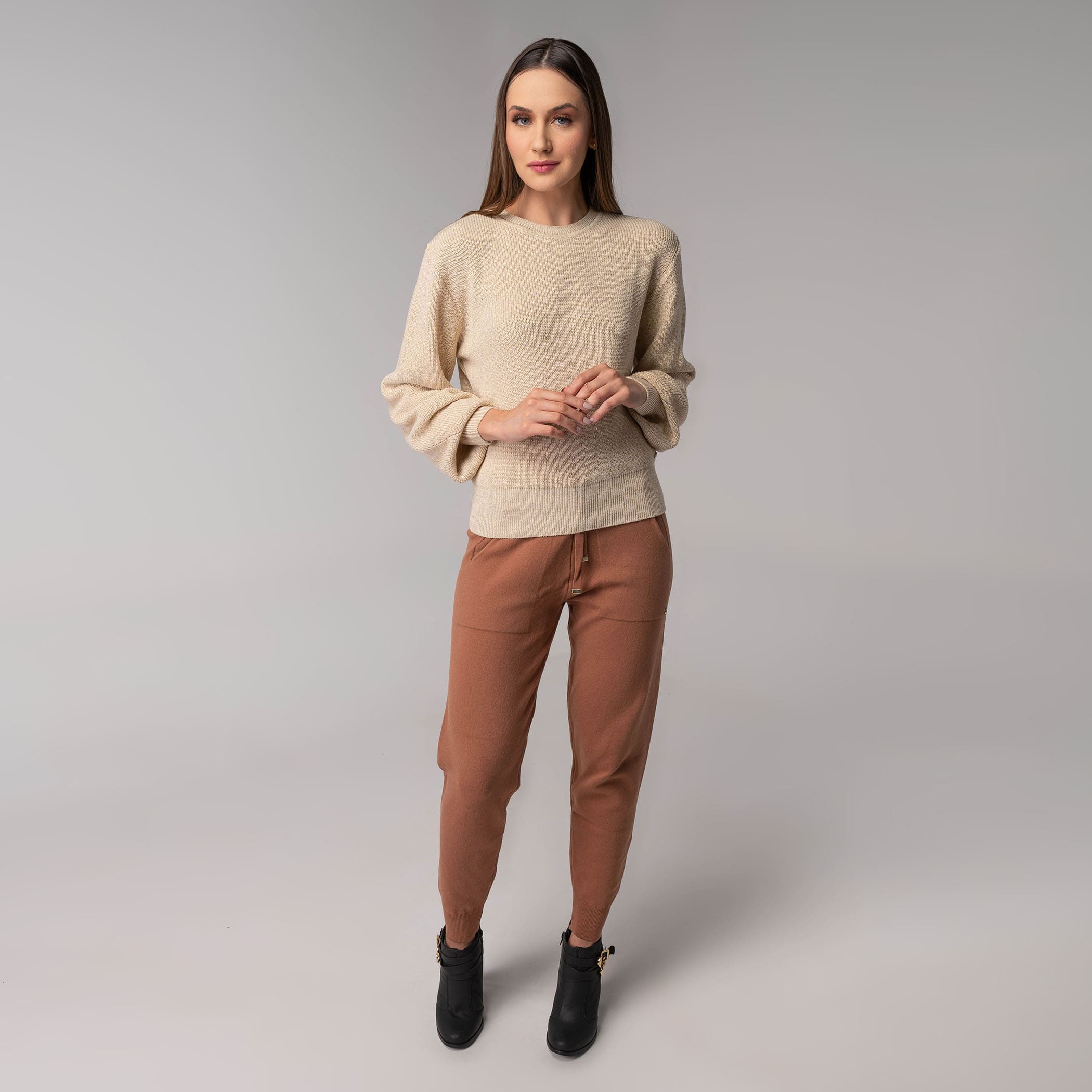 Calça Feminina Jogger em tricô Siena