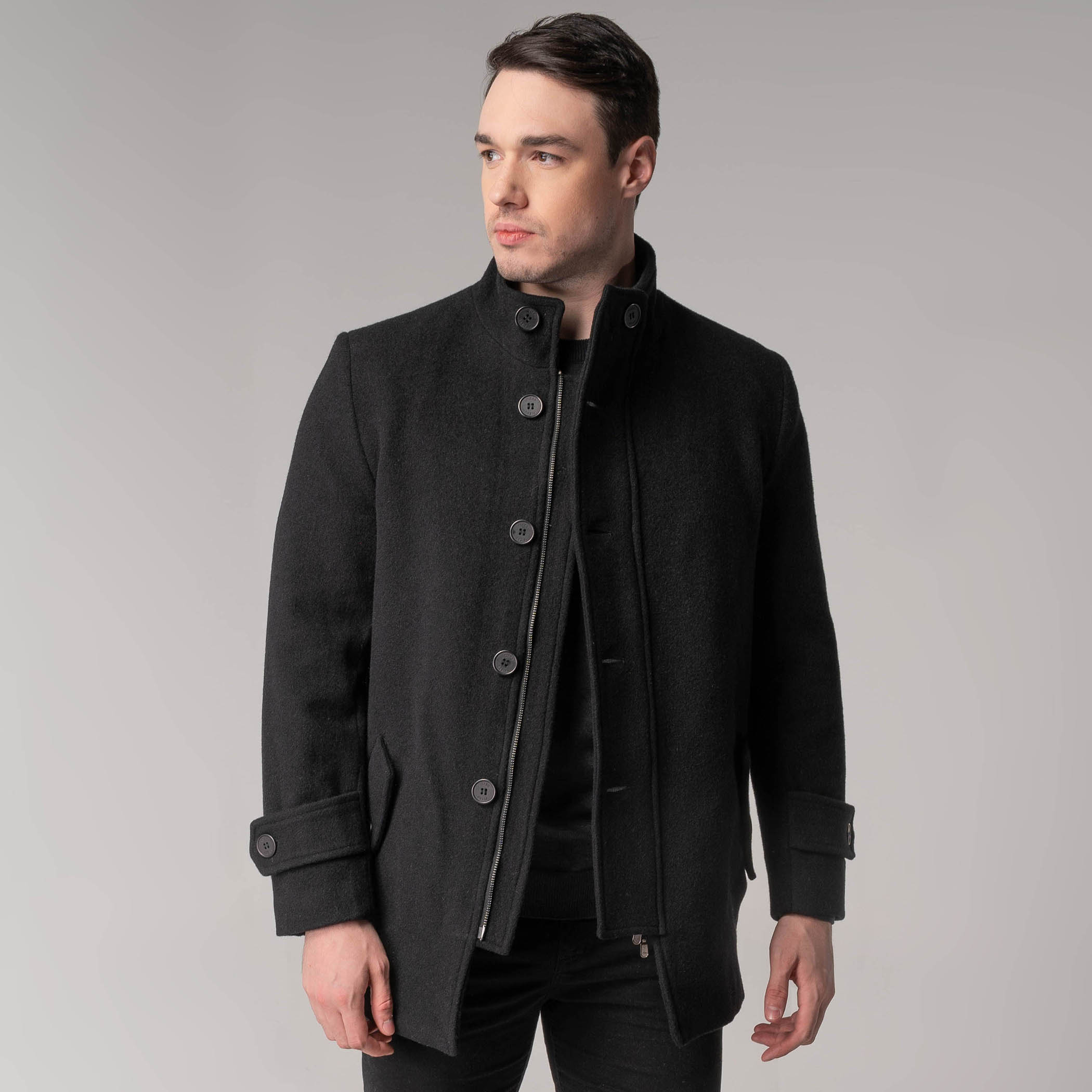 Casaco térmico masculino Liverpool em lã premium