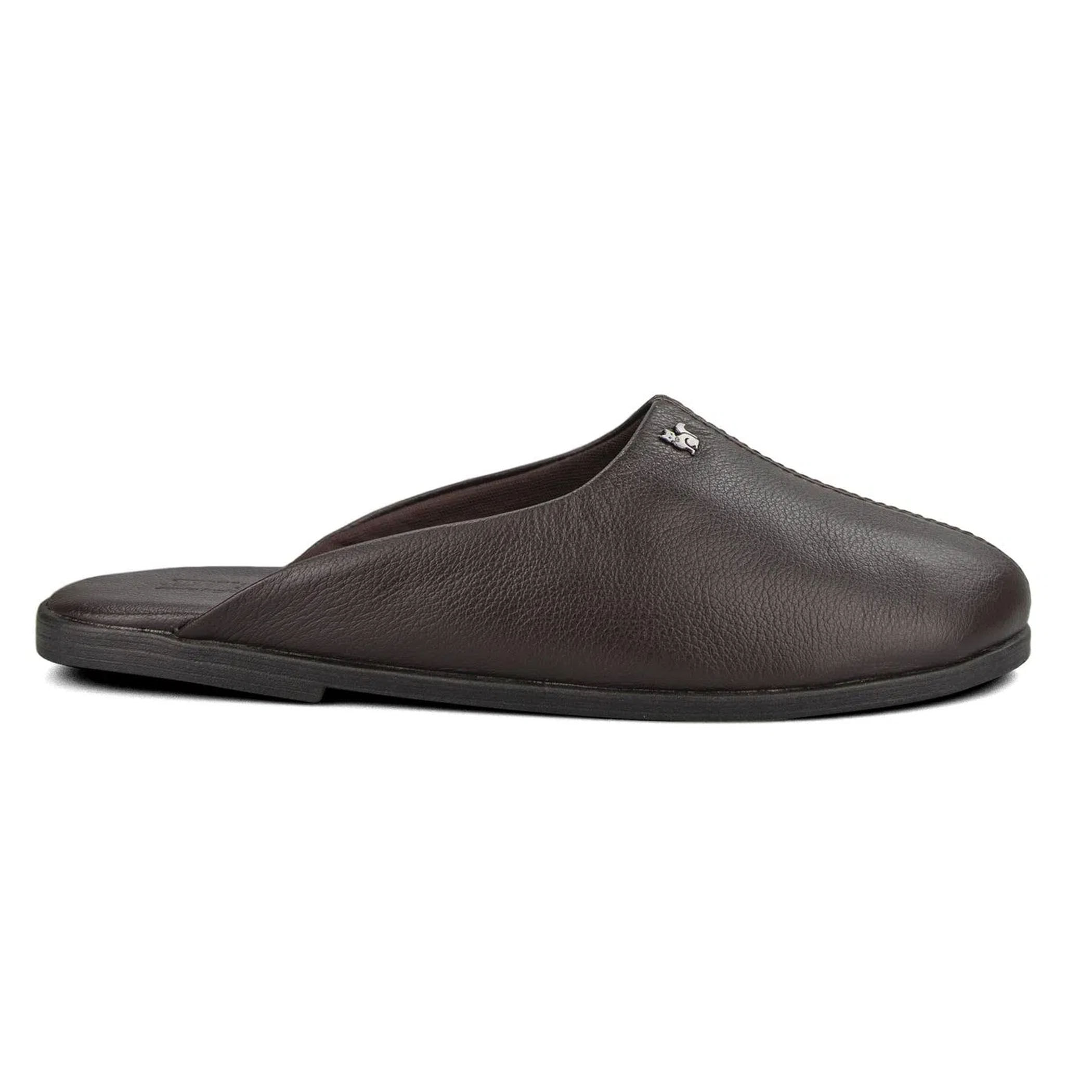 Pantufa de couro forrada em tecido anatômico Gramado Ref.:429