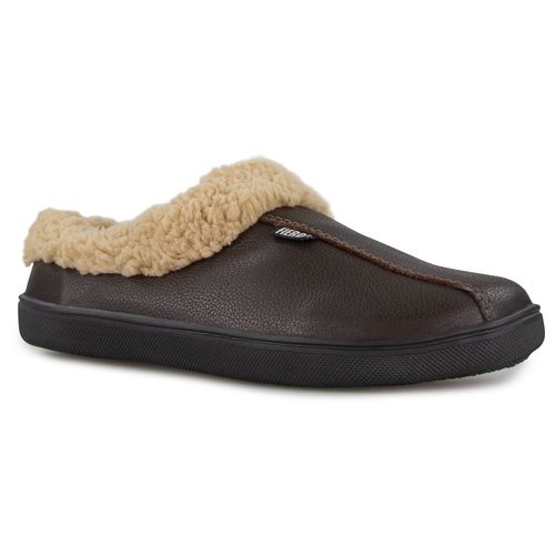 Pantufa de couro para o frio forrada em lã sintética Rest Good 23200