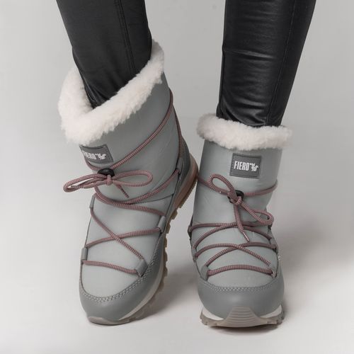 Bota Feminina Snowy Tie Forrada em Lã Sintética Ref.:23104