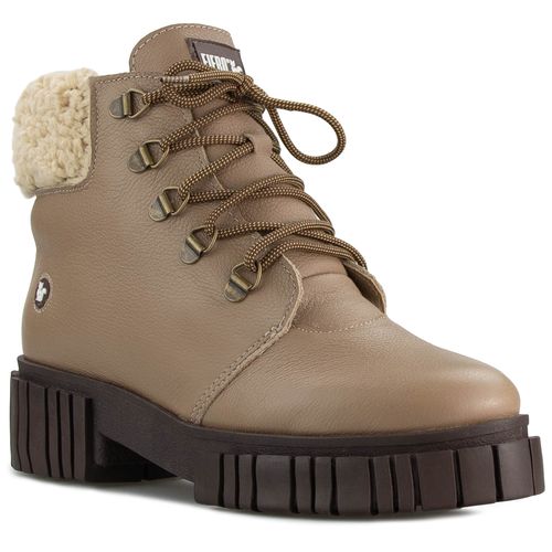 Bota feminina coturno Tractor Lux Lace forrada em lã sintética Ref.:22804