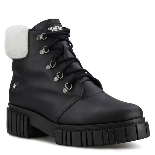 Bota feminina coturno Tractor Lux Lace forrada em lã sintética Ref.:22804