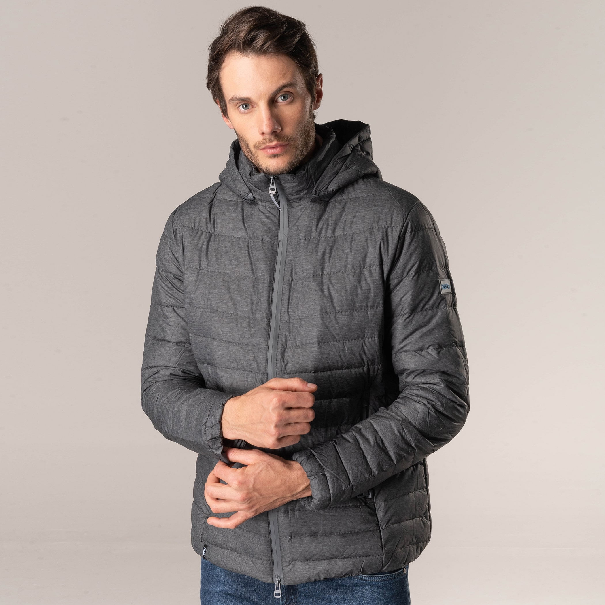 Jaqueta Masculina puffer Puerto Varas Impermeável De Pluma Ultralight Alpine Pro Com Capuz Removível