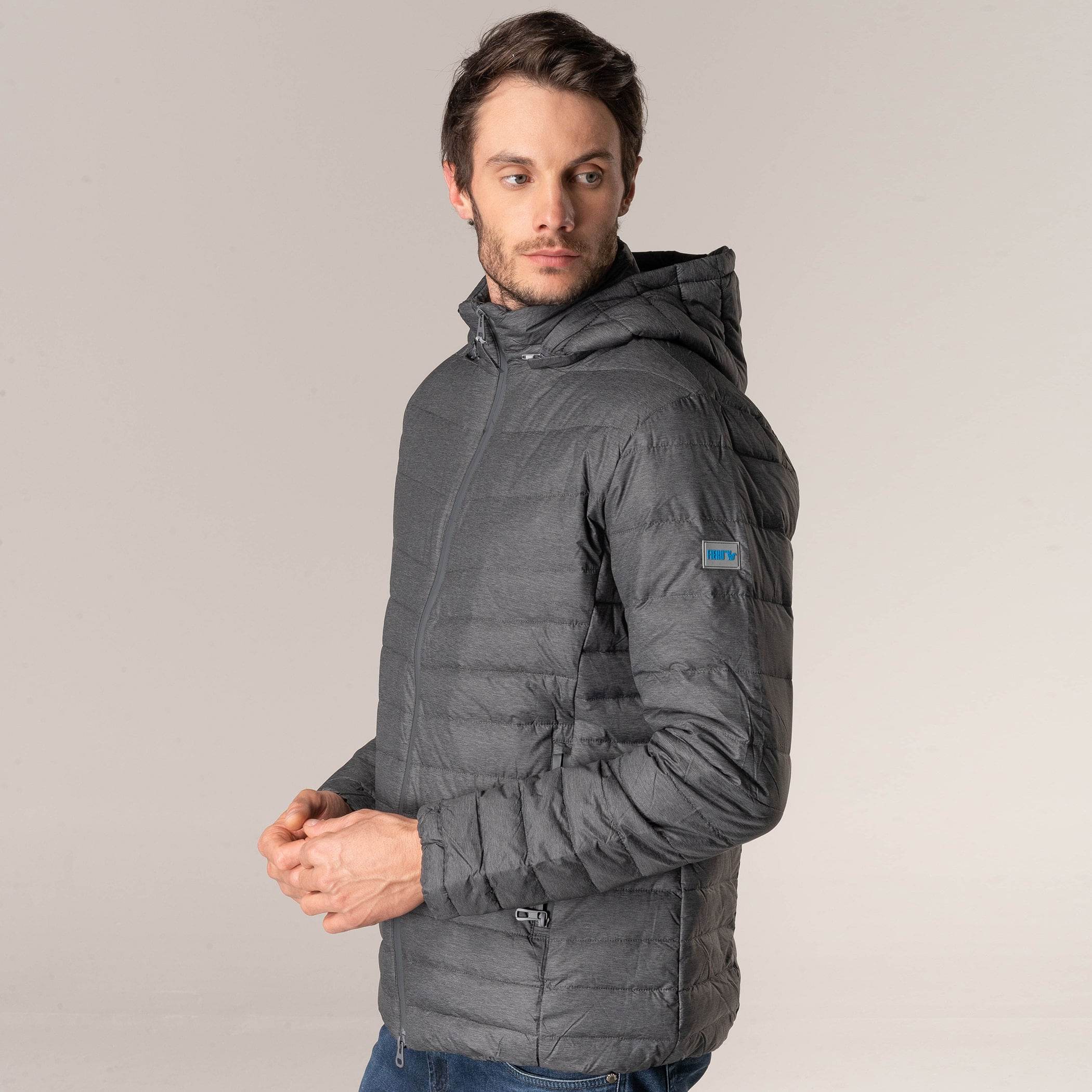 Jaqueta Masculina puffer Puerto Varas Impermeável De Pluma Ultralight Alpine Pro Com Capuz Removível
