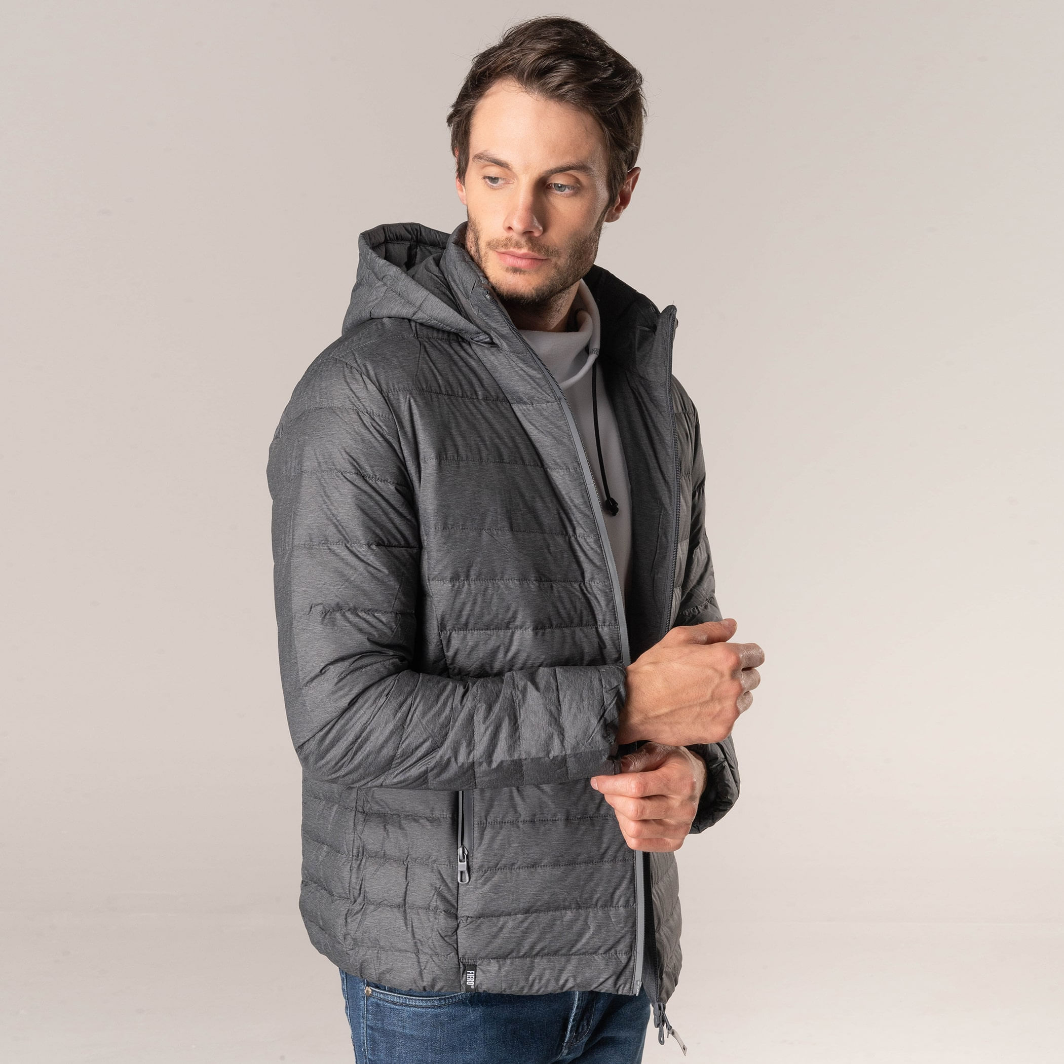 Jaqueta Masculina puffer Puerto Varas Impermeável De Pluma Ultralight Alpine Pro Com Capuz Removível