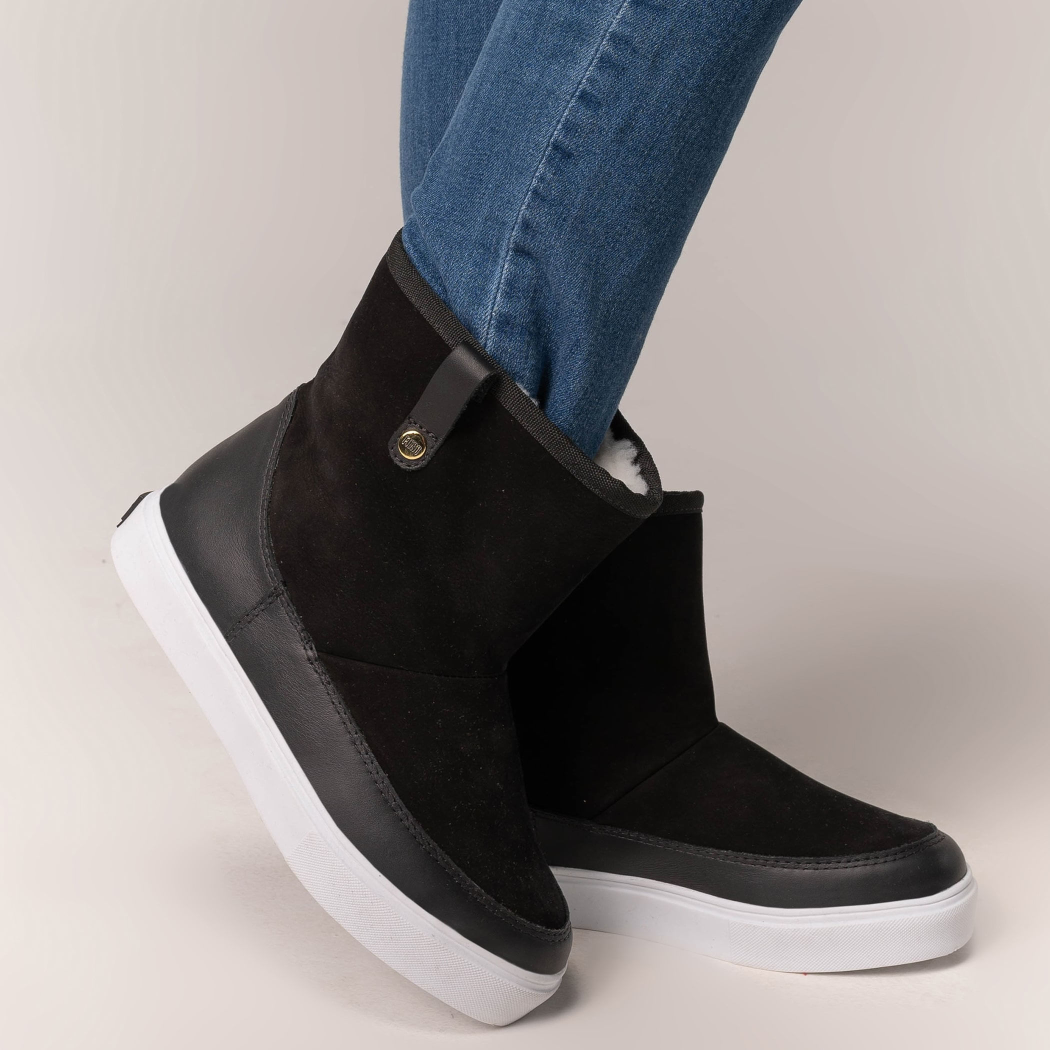 Bota feminina The Box Easy Casual forrada em lã sintética Ref.:22904