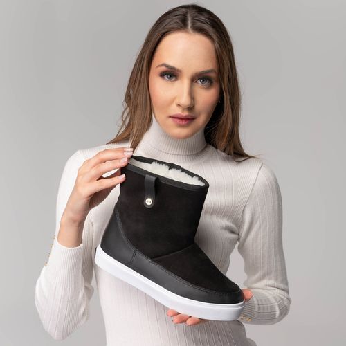 Bota feminina The Box Easy Casual forrada em lã sintética Ref.:22904