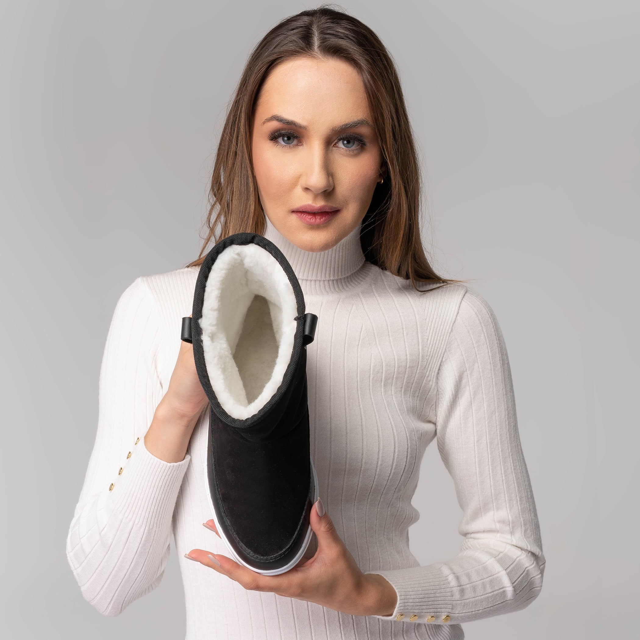 Bota feminina The Box Easy Casual forrada em lã sintética Ref.:22904