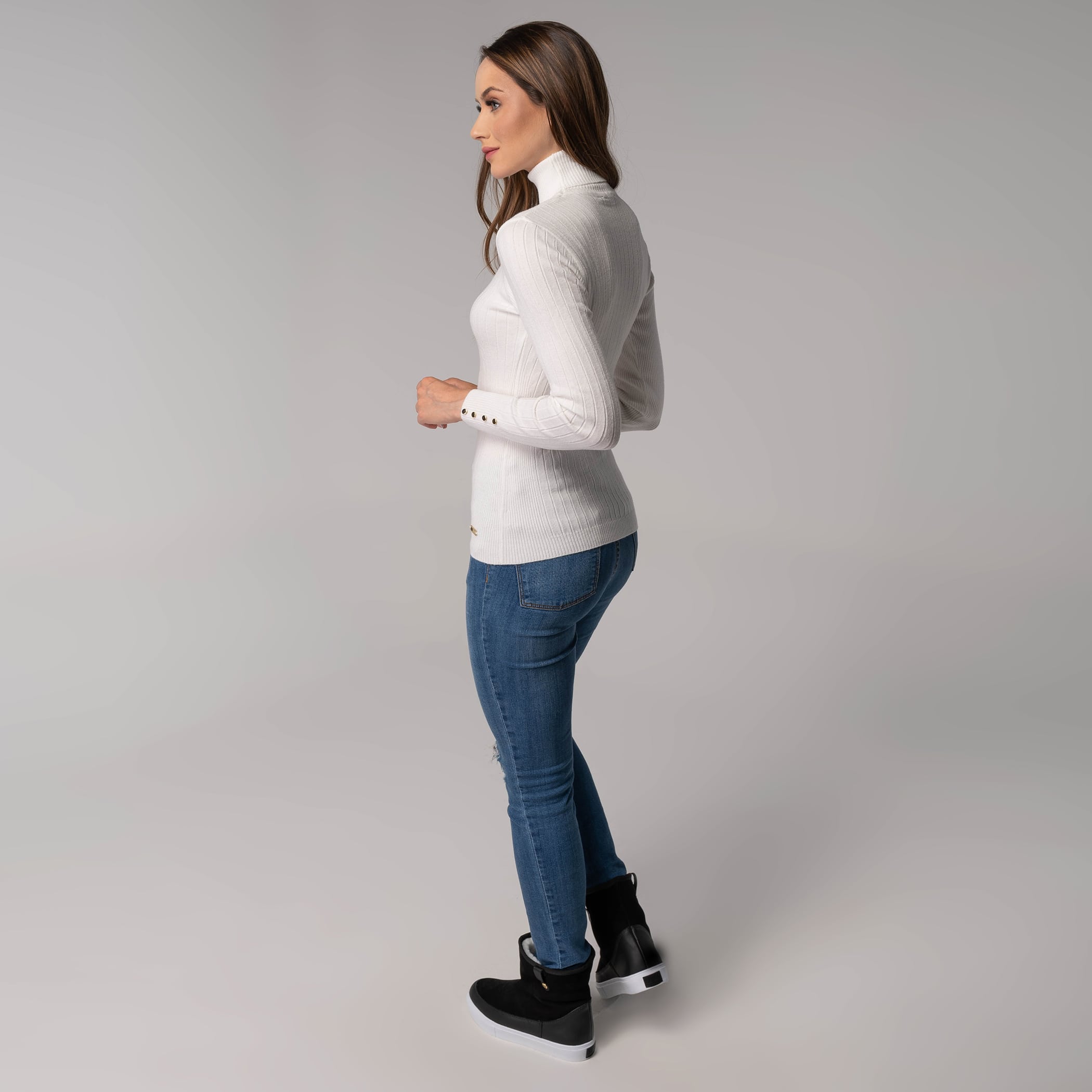 Bota feminina The Box Easy Casual forrada em lã sintética Ref.:22904