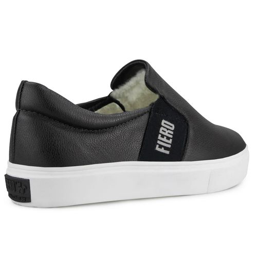 Tênis Slip On feminino The Box Stripe forrado em lã sintética Ref.:22916