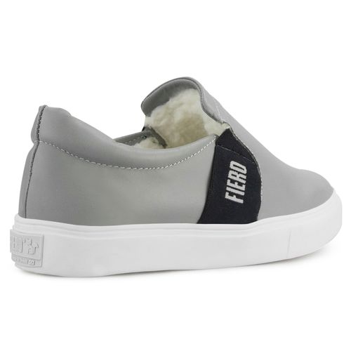 Tênis Slip On feminino The Box Stripe forrado em lã sintética Ref.:22916