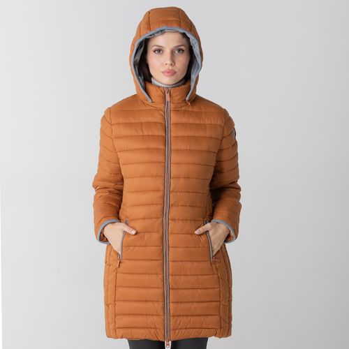 Casaco longo Feminino puffer Soft Alpine Mont Blanc capuz removível