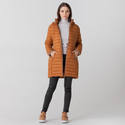 Casaco longo Feminino puffer Soft Alpine Mont Blanc capuz removível