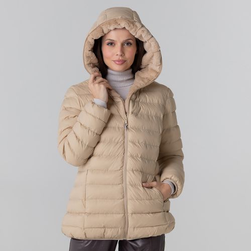 Casaco Feminino puffer Teddy Soft Alpine Dupla Face Tóquio