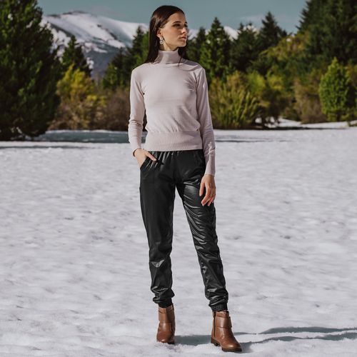 Calça Jogger em cirrê térmico para o frio e inverno Thermo Shine