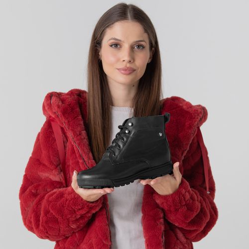 Bota feminina para neve New Jasper forrada em lã natural Ref.:23458
