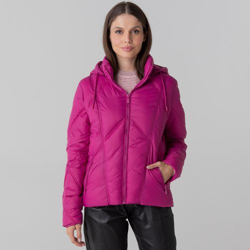 Casaco feminino puffer Tech Alpine Bansko com capuz removível