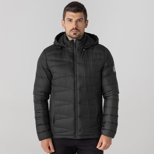 Casaco masculino puffer Ultralight Alpine Les Gets com capuz removível