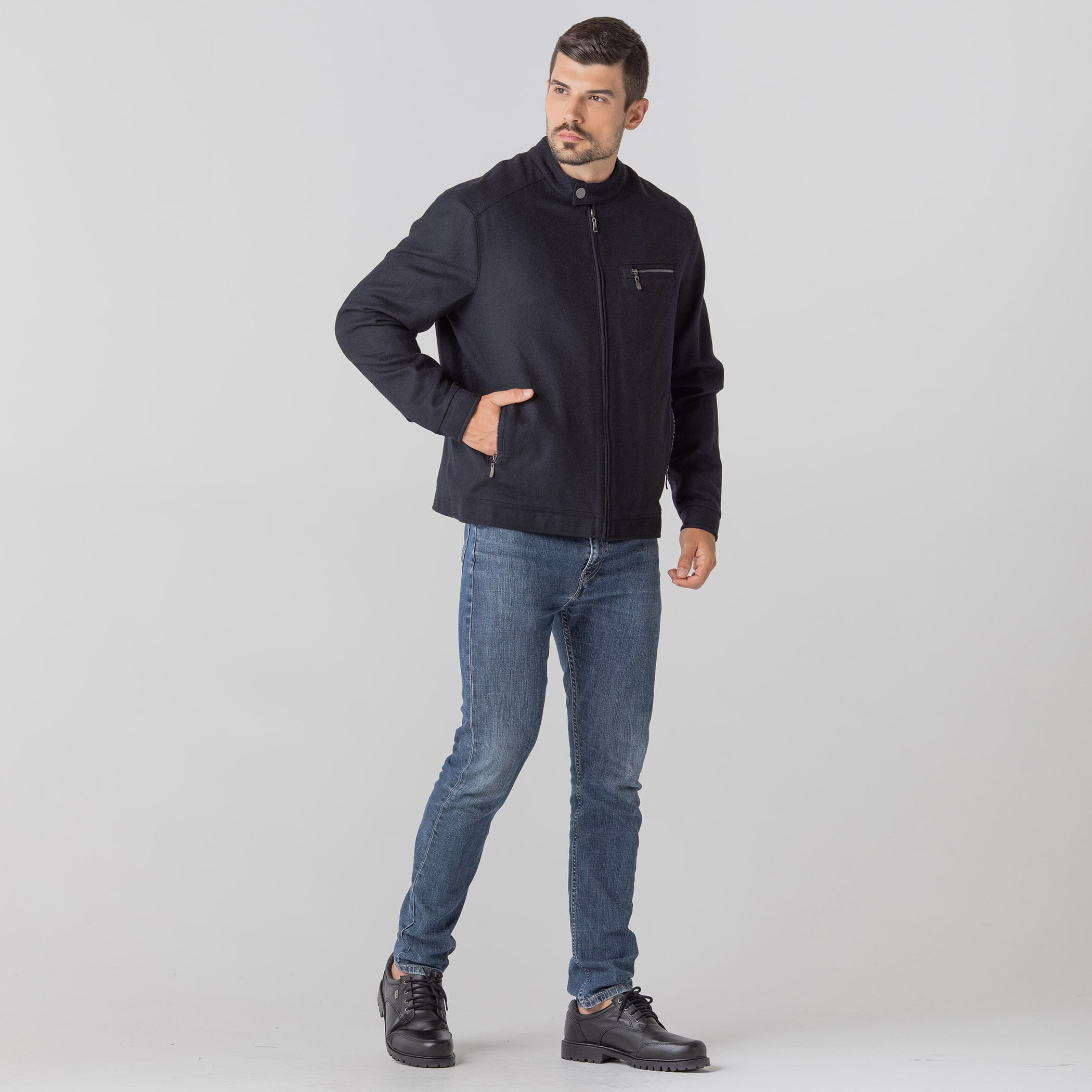 Jaqueta térmica masculina em lã premium Lyon
