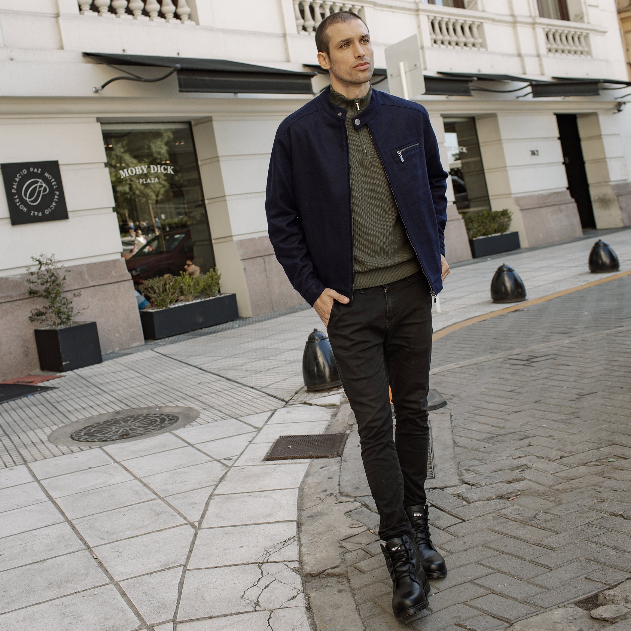 Jaqueta térmica masculina em lã premium Lyon