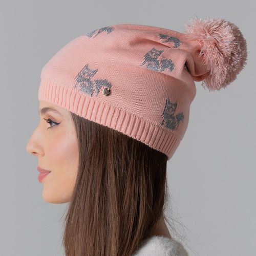 Gorro Térmico Feminino Shiny Snow Fox Tricô Premium