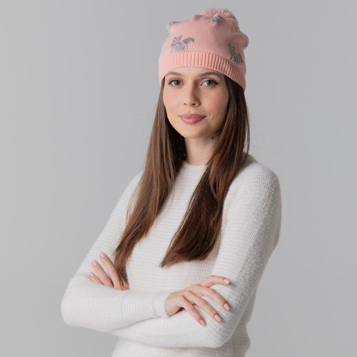 Gorro Térmico Feminino Shiny Snow Fox Tricô Premium