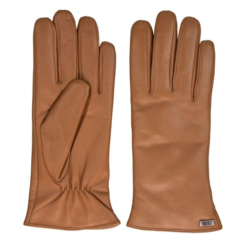 Luva Touch Screen em couro impermeável para neve Térmica Feminina Insulation