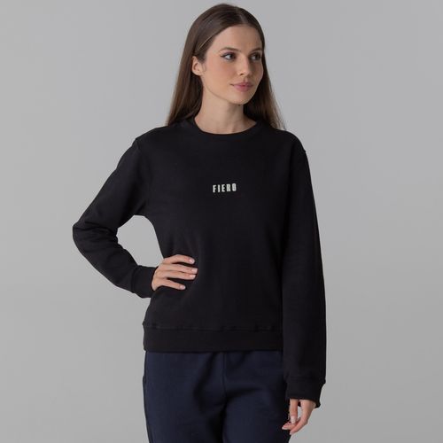 Blusa moletom feminino Fiero Space gola redonda com forro peluciado