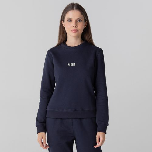 Blusa moletom feminino Fiero Space gola redonda com forro peluciado