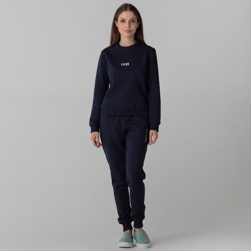Blusa moletom feminino Fiero Space gola redonda com forro peluciado