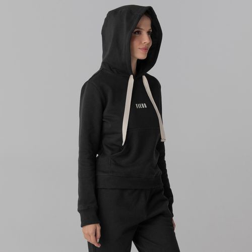 Blusa moletom feminino Fiero Space canguru com forro peluciado