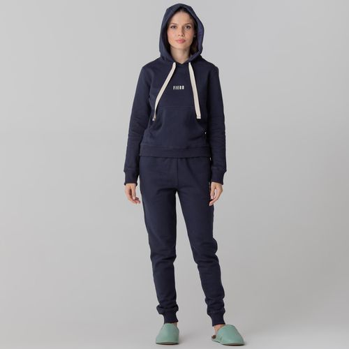 Blusa moletom feminino Fiero Space canguru com forro peluciado