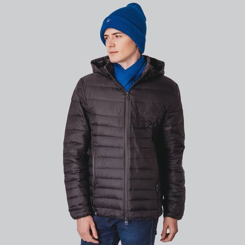 Jaqueta Masculina puffer Puerto Varas Impermeável de Pluma Ultralight Alpine Pro com capuz removível