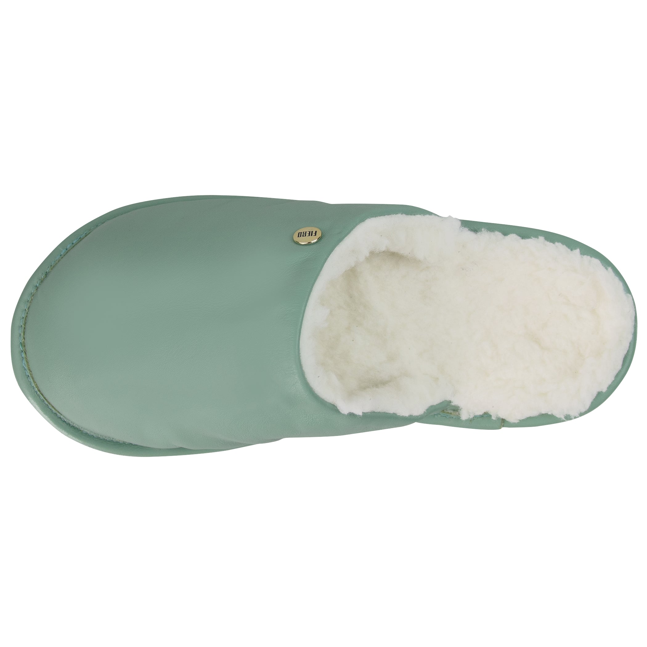 Pantufa de couro Feminina Urupema forrada em lã sintética Ref.:21807