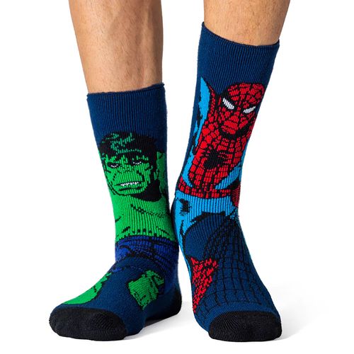 Meia térmica masculina Heat Holders Lite 1.6 Homem Aranha e Hulk