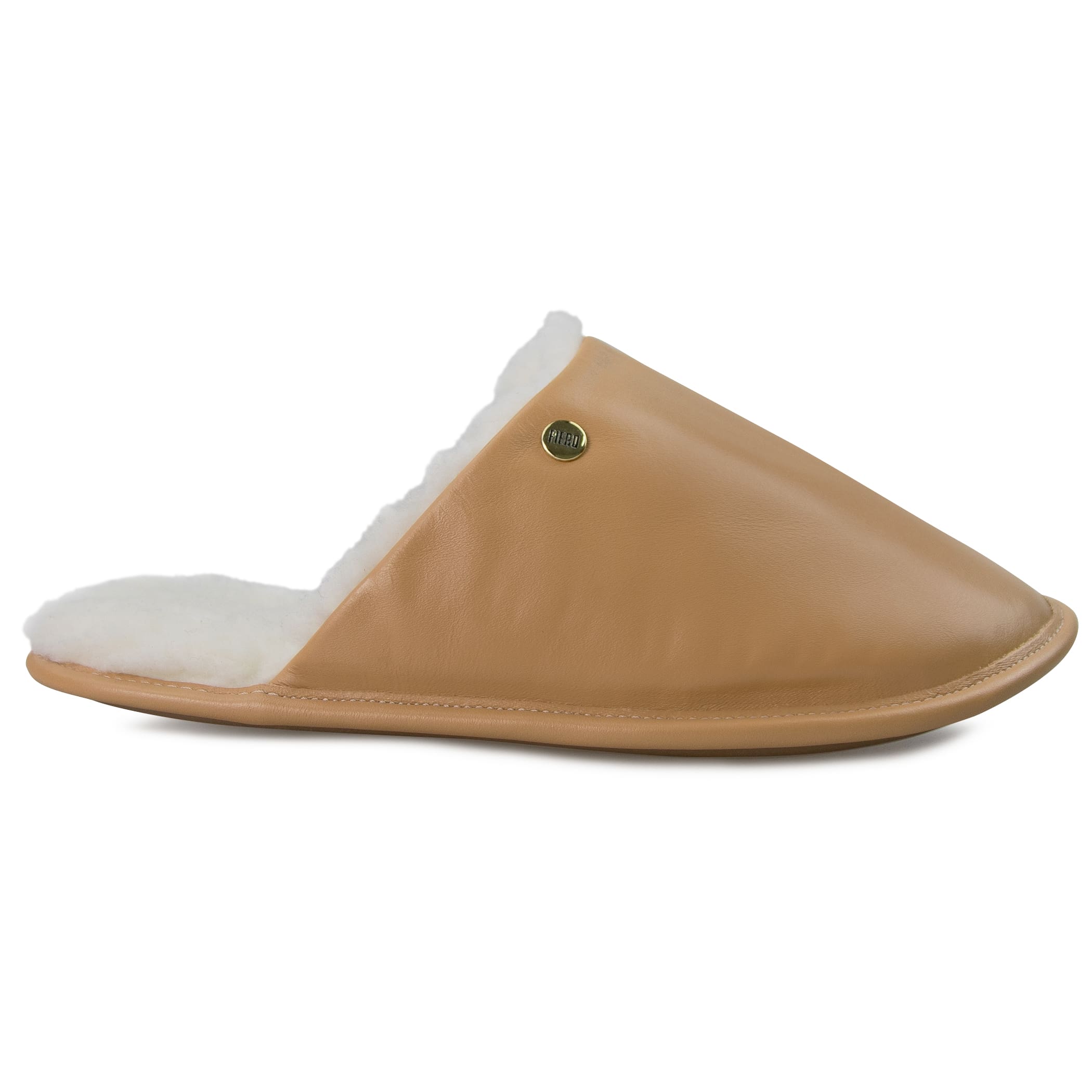Pantufa de couro Feminina Urupema forrada em lã sintética Ref.:21807