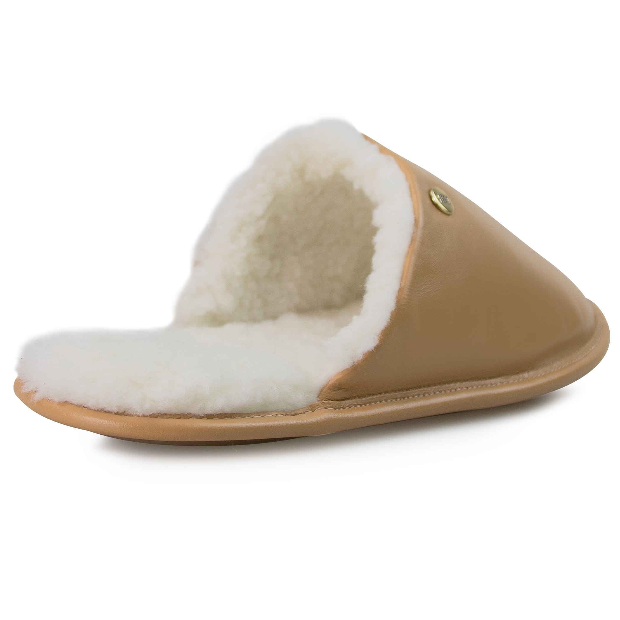 Pantufa de couro Feminina Urupema forrada em lã sintética Ref.:21807