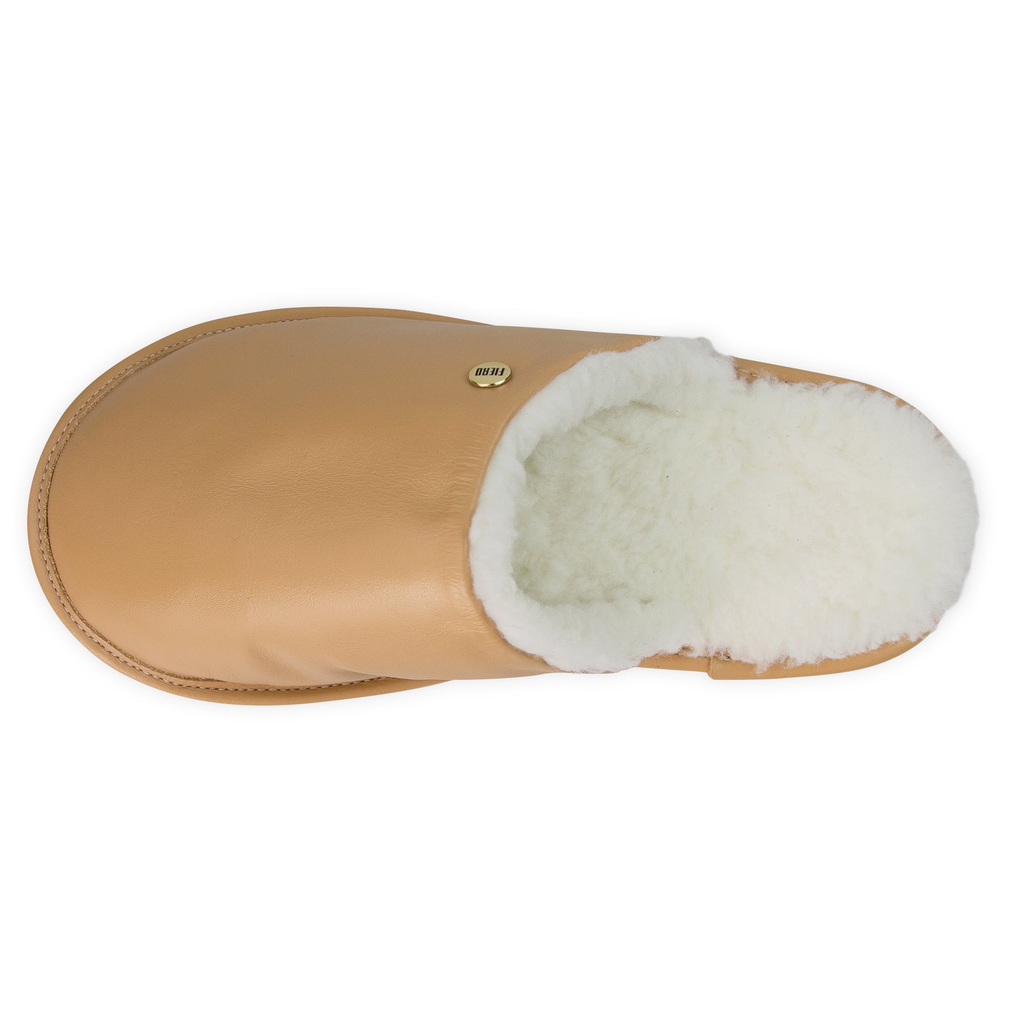 Pantufa de couro Feminina Urupema forrada em lã sintética Ref.:21807