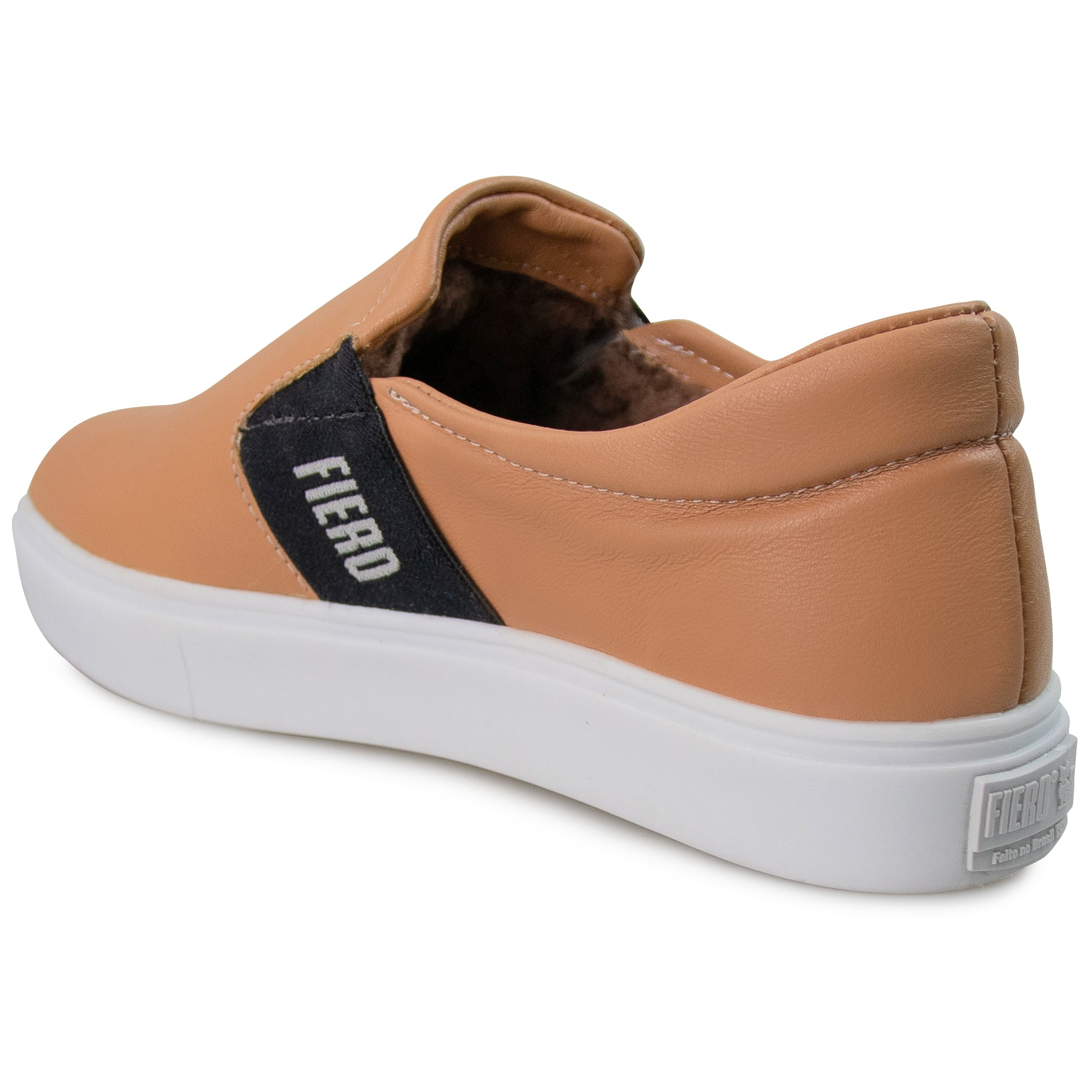 Tênis Slip On feminino The Box Stripe forrado em lã natural de carneiro Ref.:22917