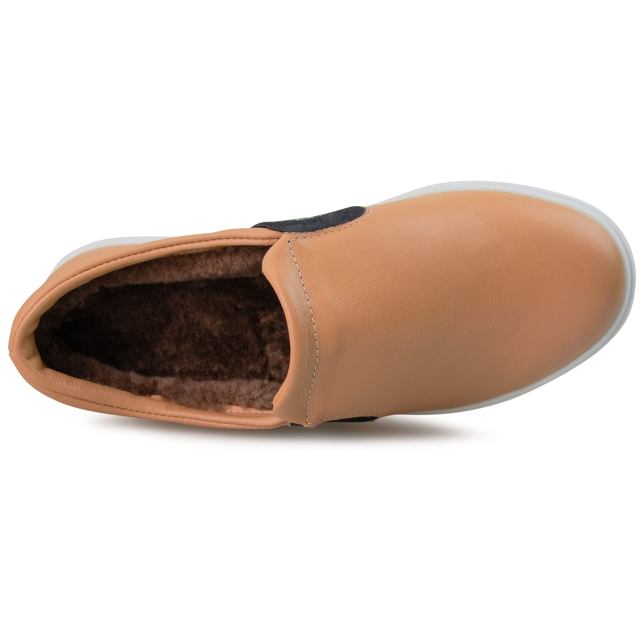 Tênis Slip On feminino The Box Stripe forrado em lã natural de carneiro Ref.:22917