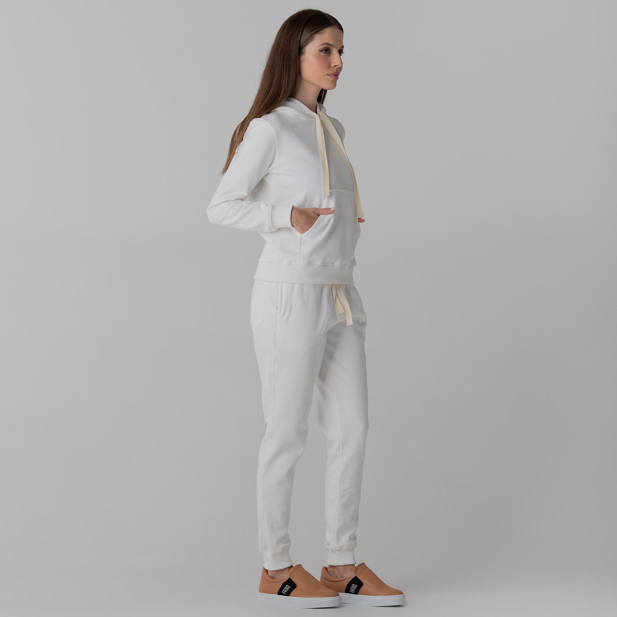 Tênis Slip On feminino The Box Stripe forrado em lã natural de carneiro Ref.:22917